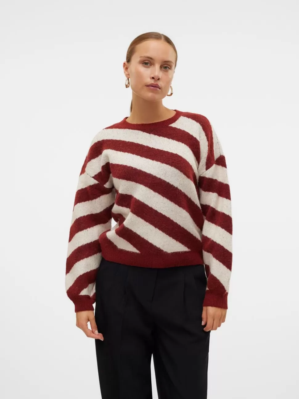 Stickat^VERO MODA VMLARA Pullover Fired Brick