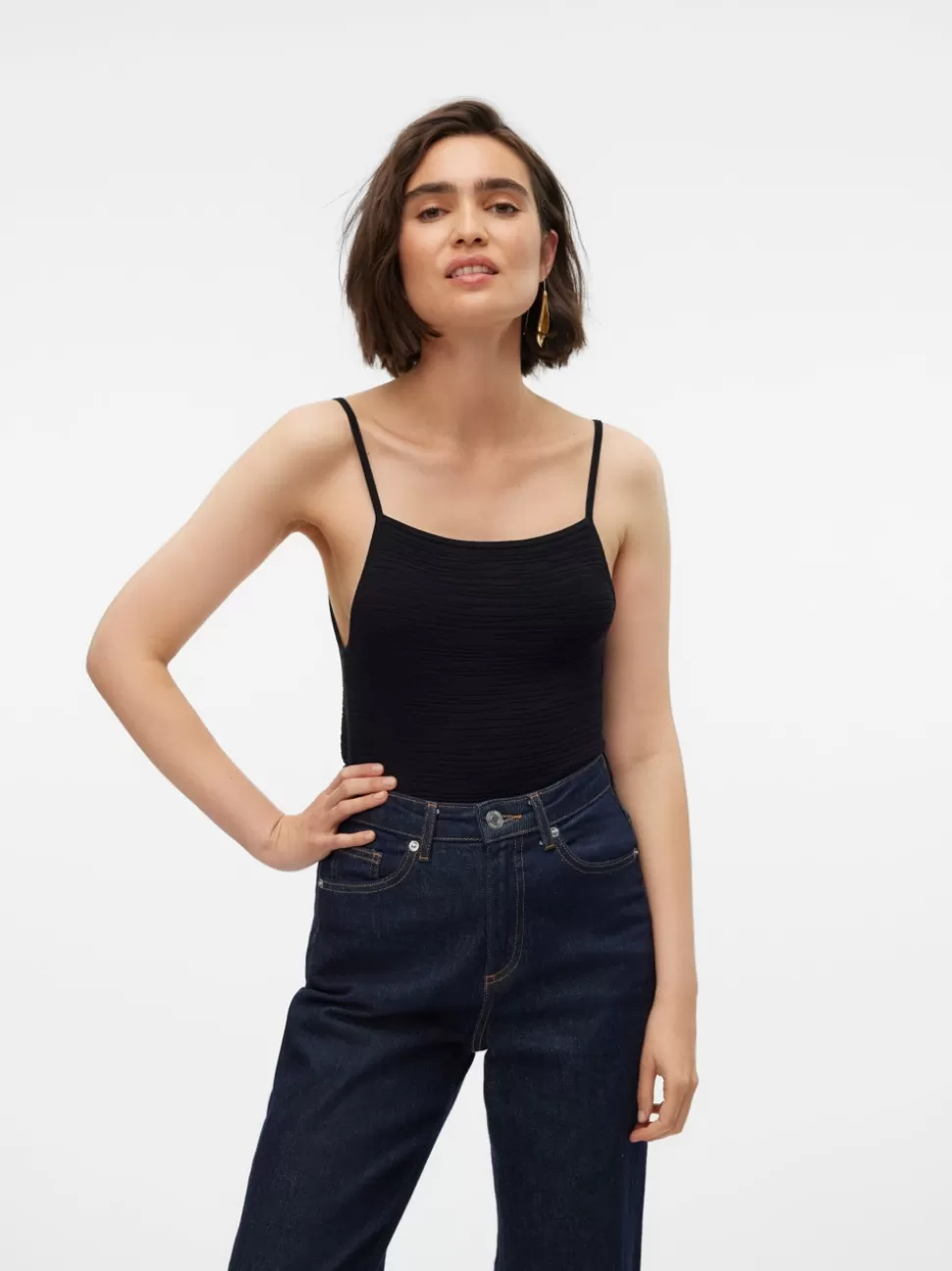 Basics | Toppar^VERO MODA VMLAREA Linne Black