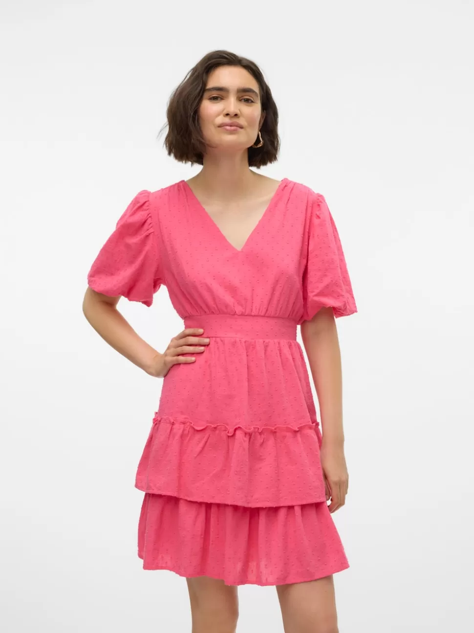 Klänningar^VERO MODA VMLARISA Kort Klänning Hot Pink