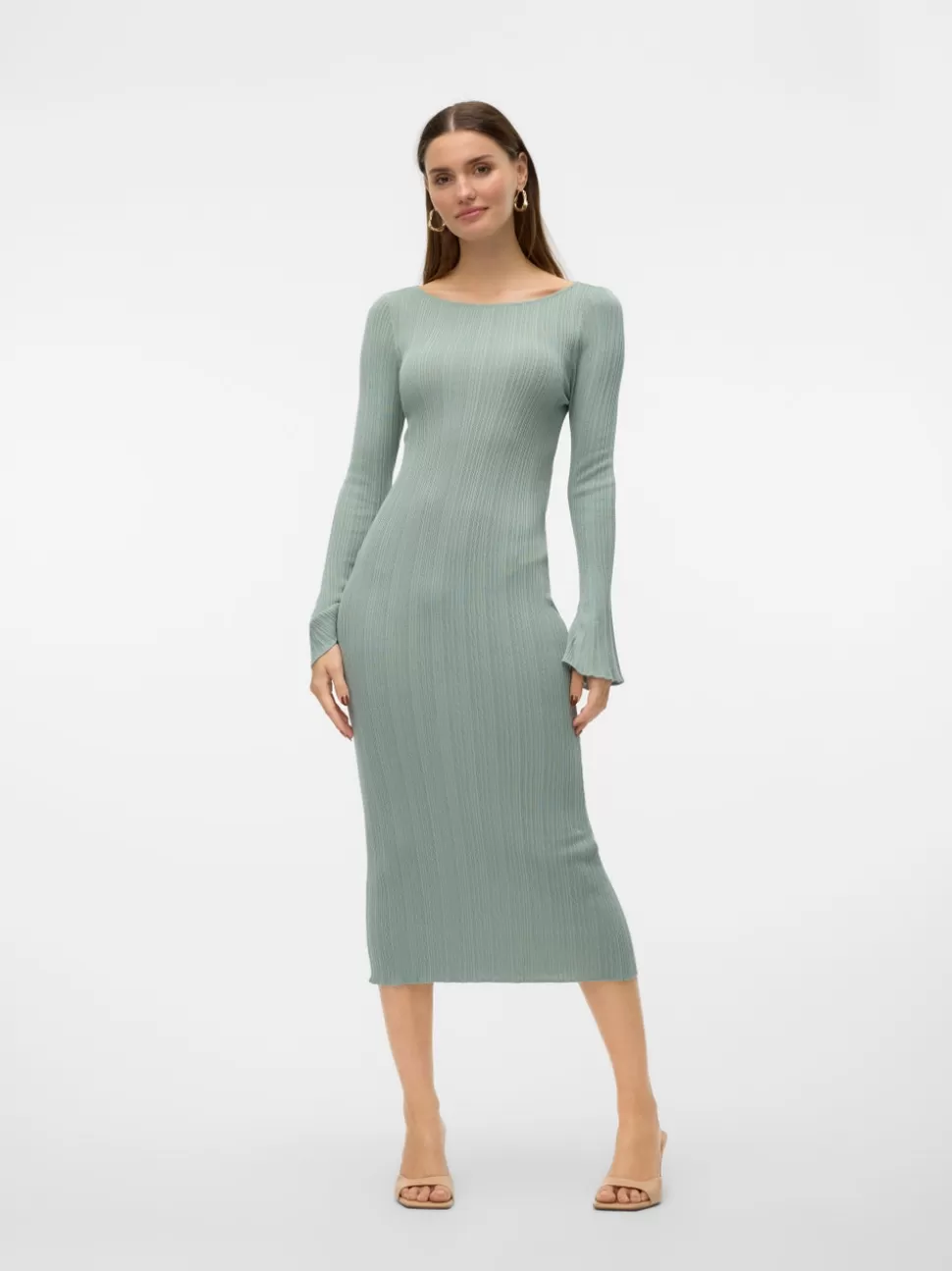 Klänningar^VERO MODA VMLAVONA Midiklänning Green Milieu
