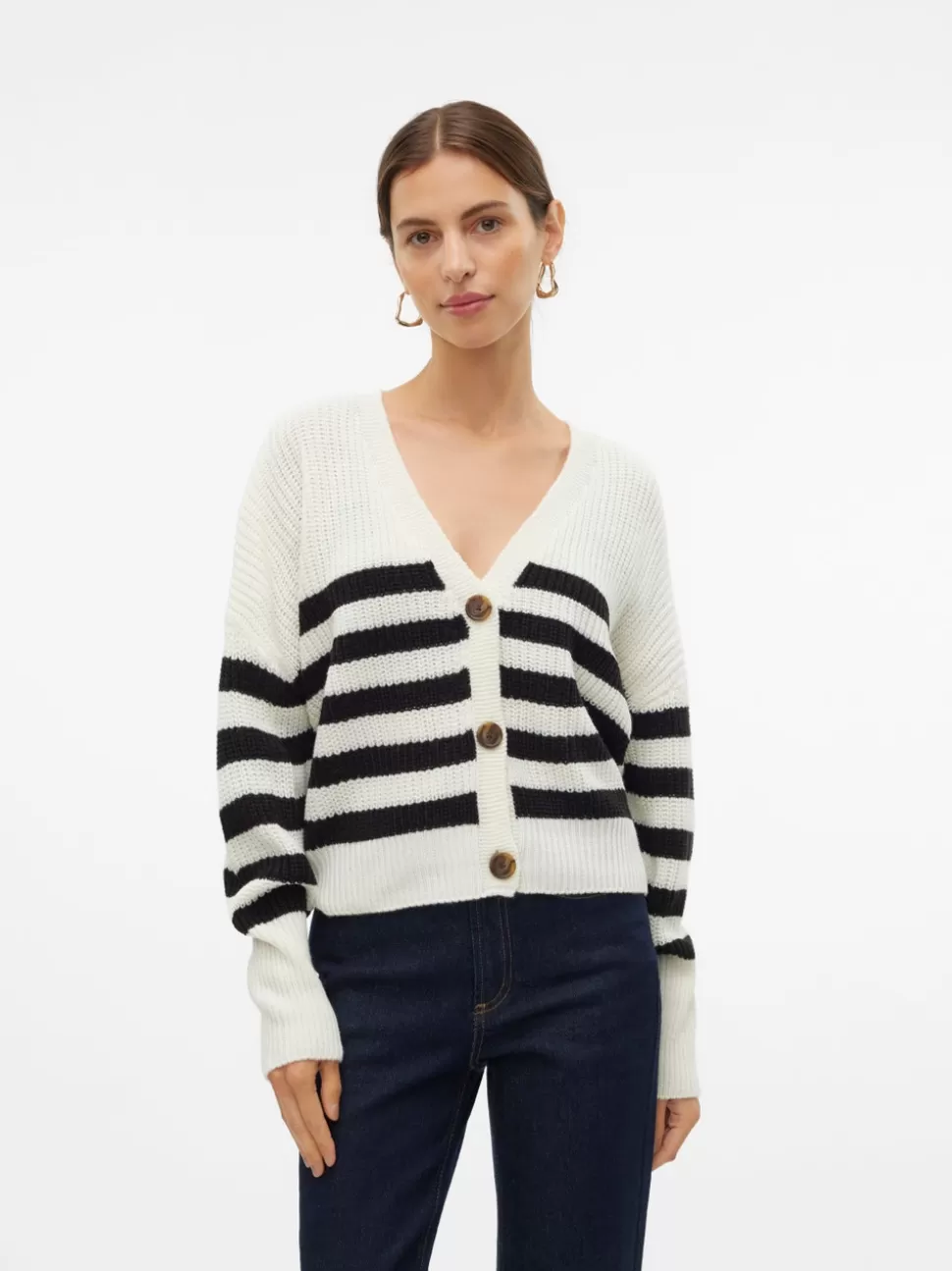 Stickat^VERO MODA VMLEA Stickad Kofta Cloud Dancer