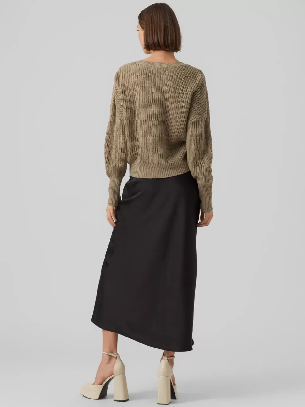 Stickat^VERO MODA VMLEA Stickad Kofta Laurel Oak