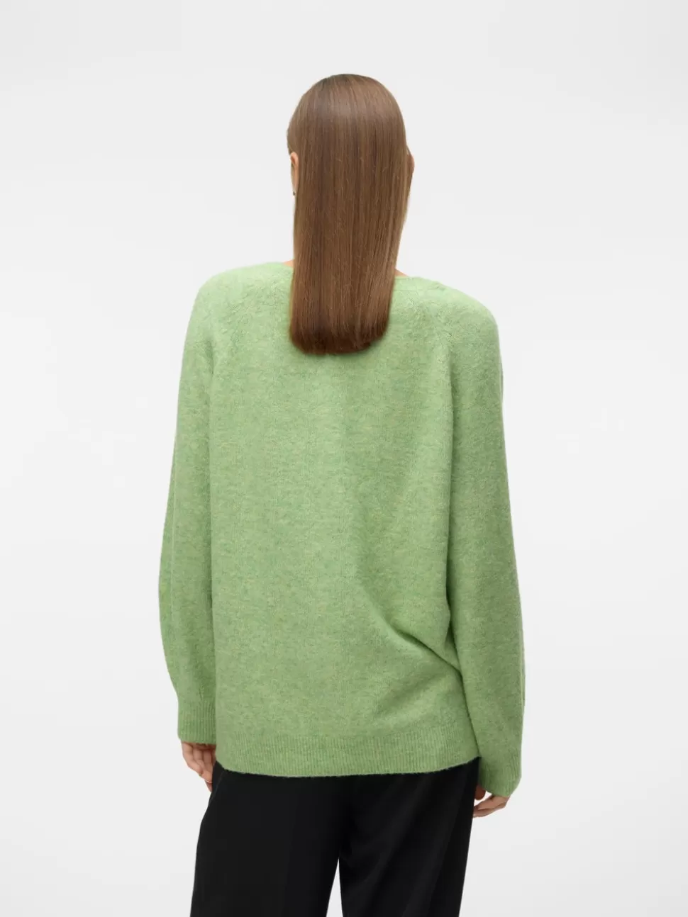 Stickat^VERO MODA VMLEAF Pullover Forest Shade