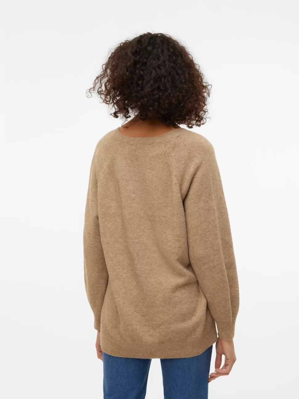 Stickat^VERO MODA VMLEAF Pullover Silver Mink
