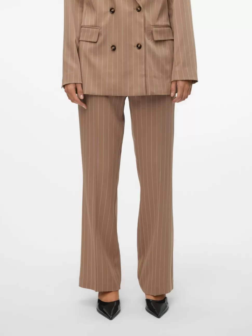 Byxor^VERO MODA VMLEAH Medelhög Midja Byxor Portabella