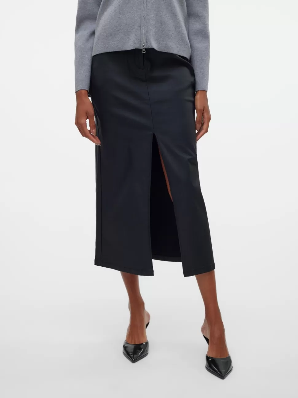 Kjolar^VERO MODA VMLEAH Medelhög Midja Kjol Black