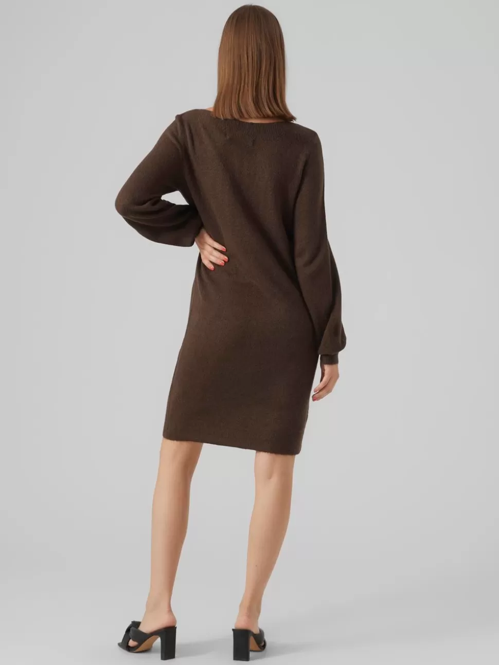 Klänningar | Basics^VERO MODA VMLEFILE Kort Klänning Chocolate Brown