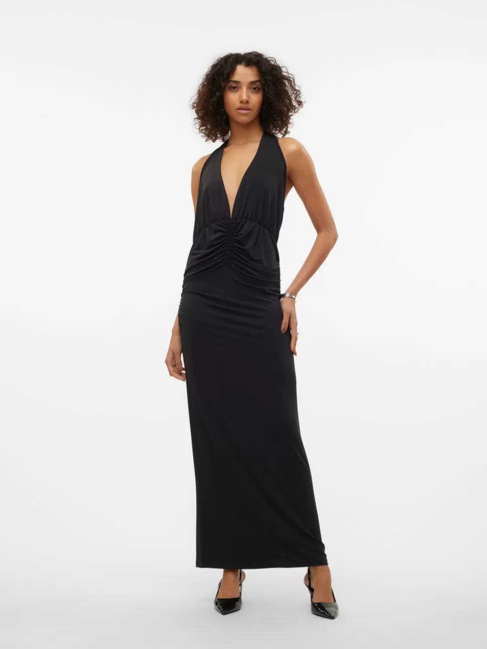 Klänningar^VERO MODA VMLENIS Lång Klänning Black