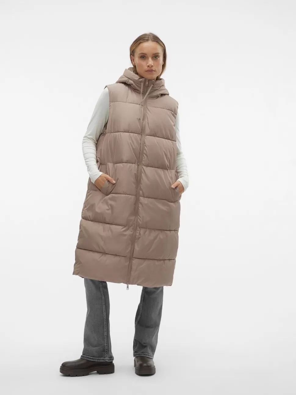 Jackor | Västar^VERO MODA VMLIGAANE Ytterväst Taupe Gray