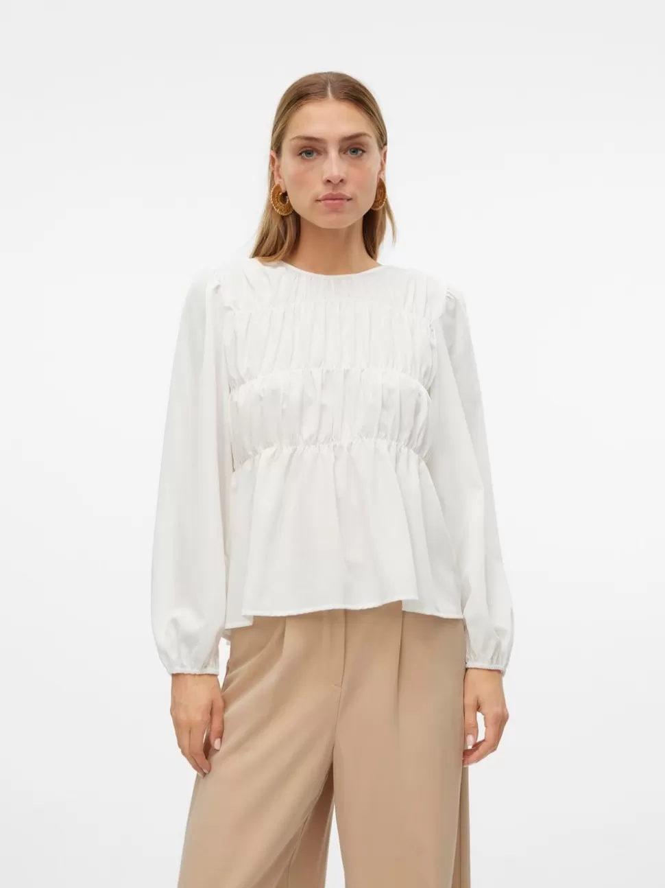 Toppar^VERO MODA VMLILJA Topp Cloud Dancer