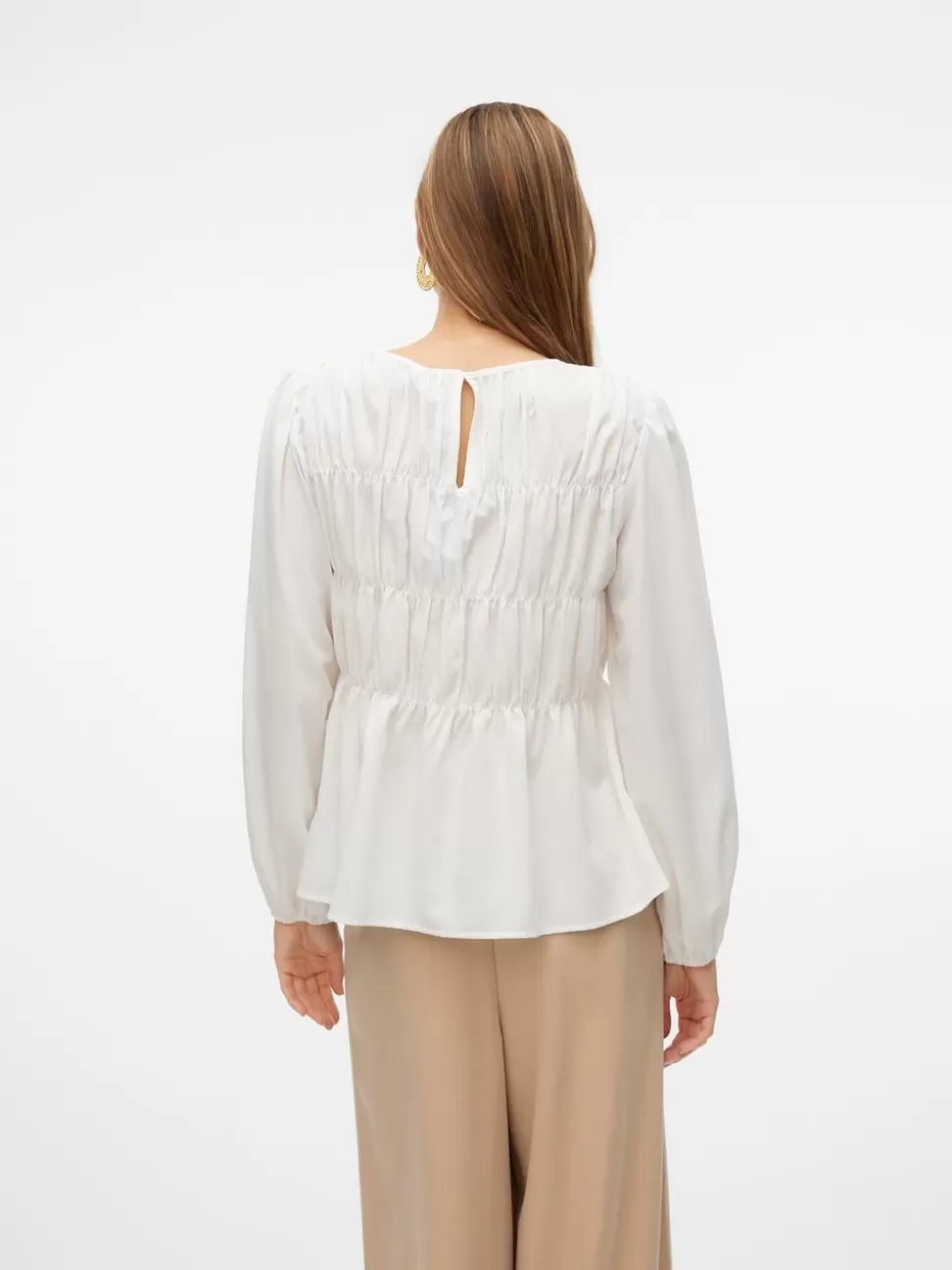 Toppar^VERO MODA VMLILJA Topp Cloud Dancer