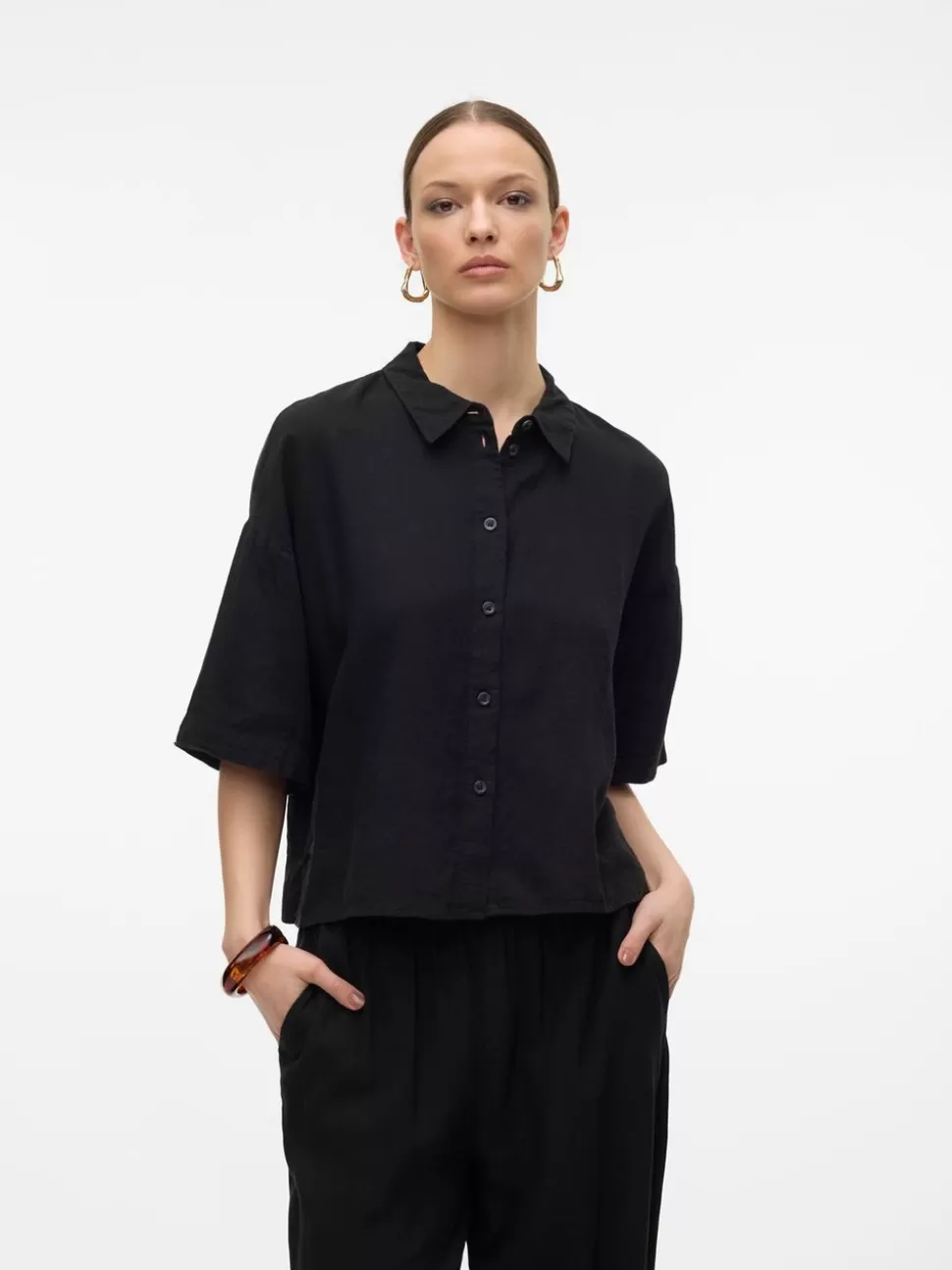 Skjortor | Basics^VERO MODA VMLINN Skjorta Black