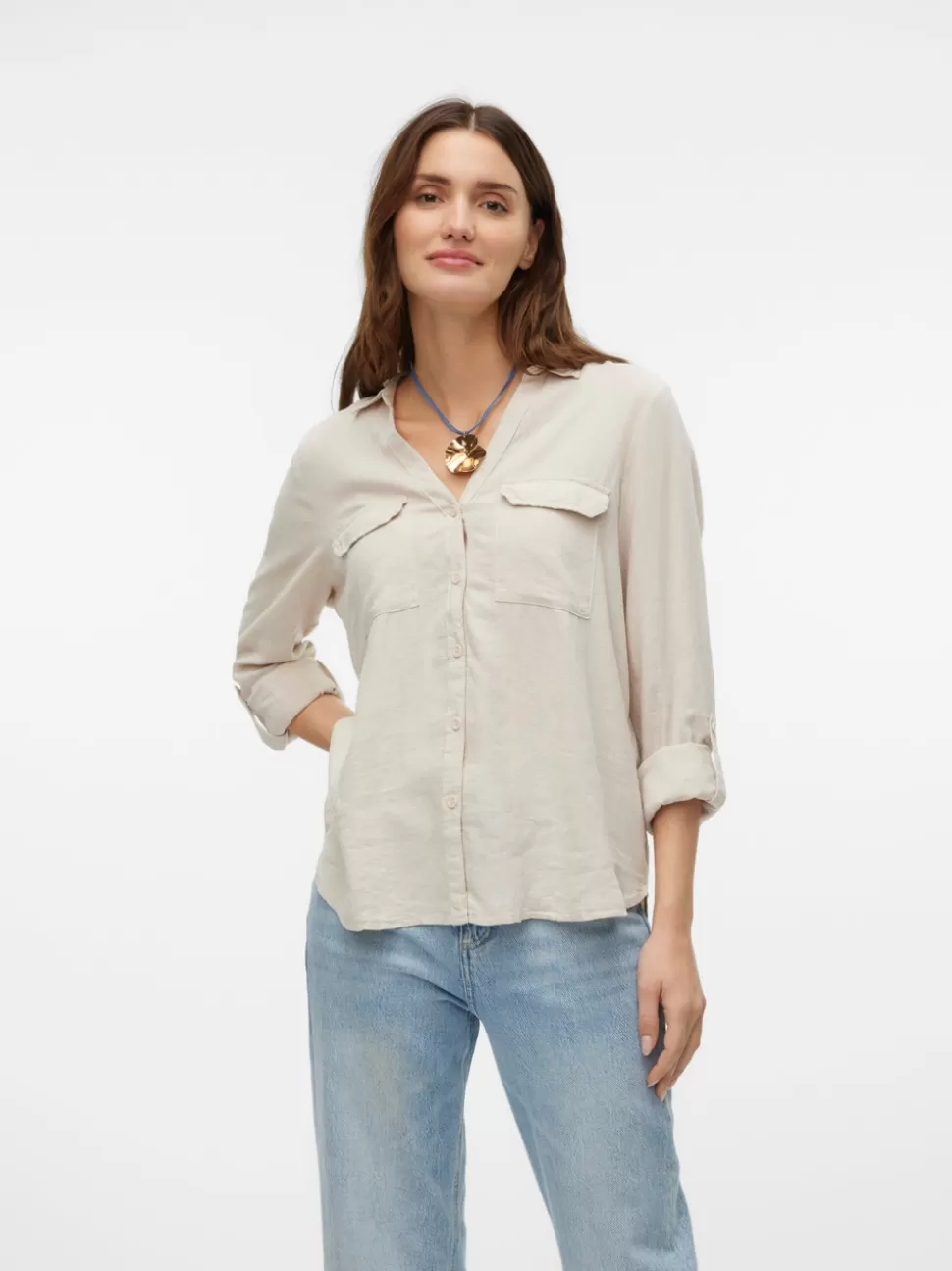 Skjortor | Toppar^VERO MODA VMLINN Skjorta Moonbeam