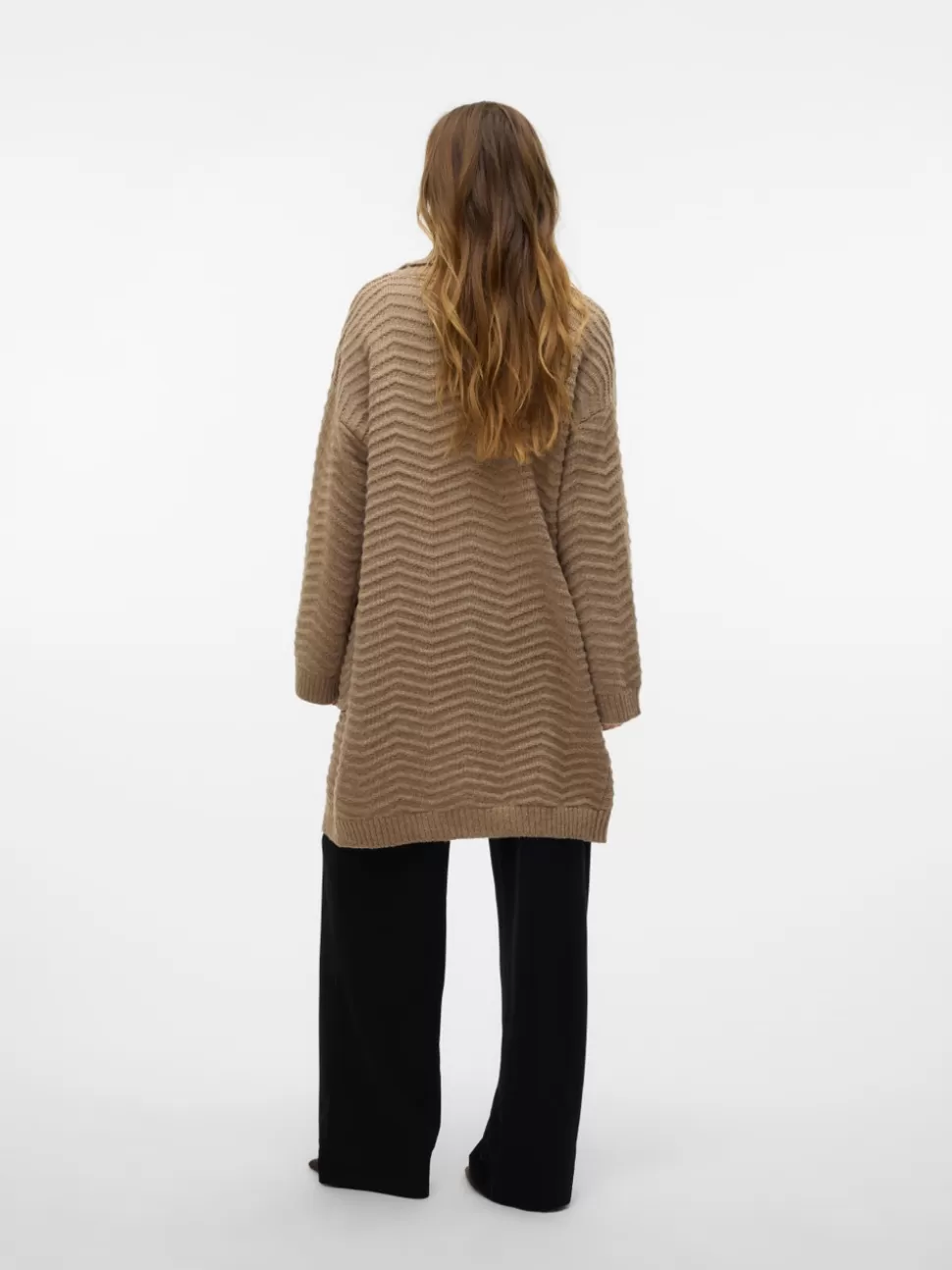 Stickat^VERO MODA VMLIV Stickad Kofta Silver Mink