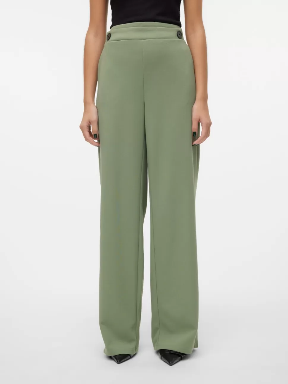 Byxor | Basics^VERO MODA VMLIVA Hög Midja Byxor Hedge Green