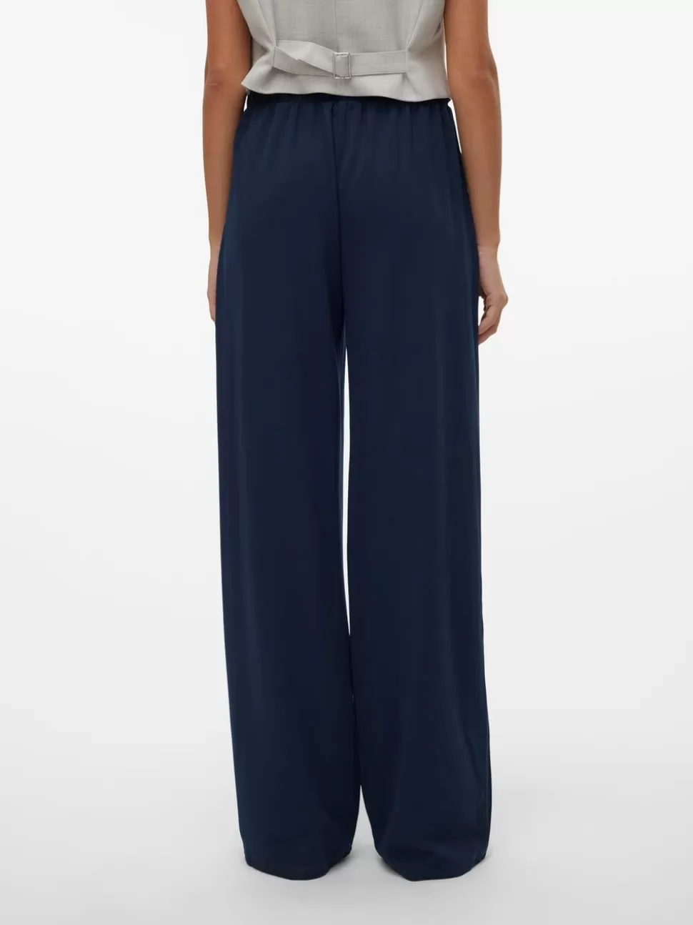 Byxor | Basics^VERO MODA VMLIVA Hög Midja Byxor Navy Blazer