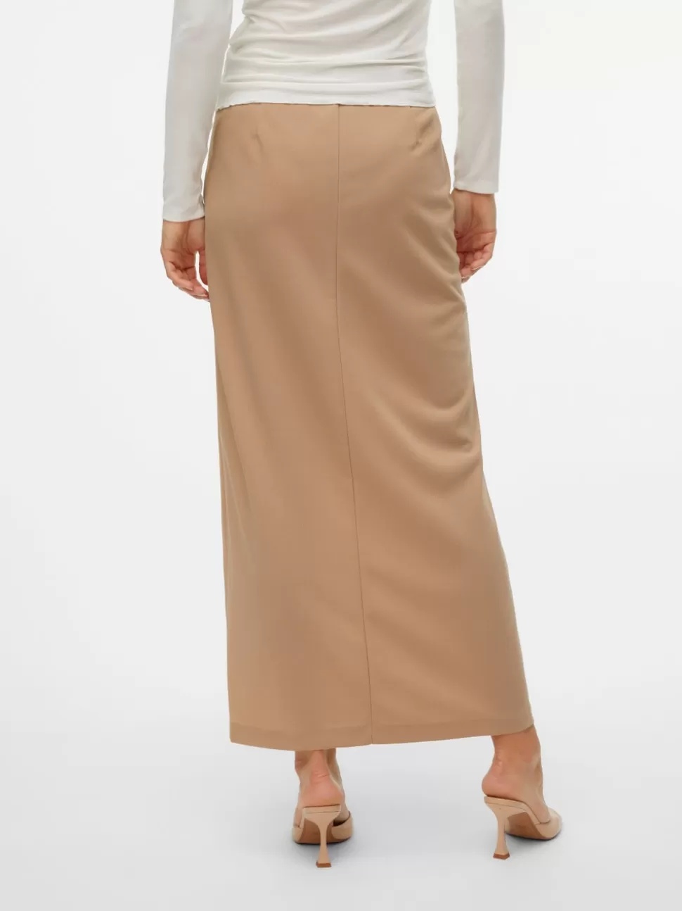 Kjolar^VERO MODA VMLIVA Hög Midja Lång Kjol Silver Mink