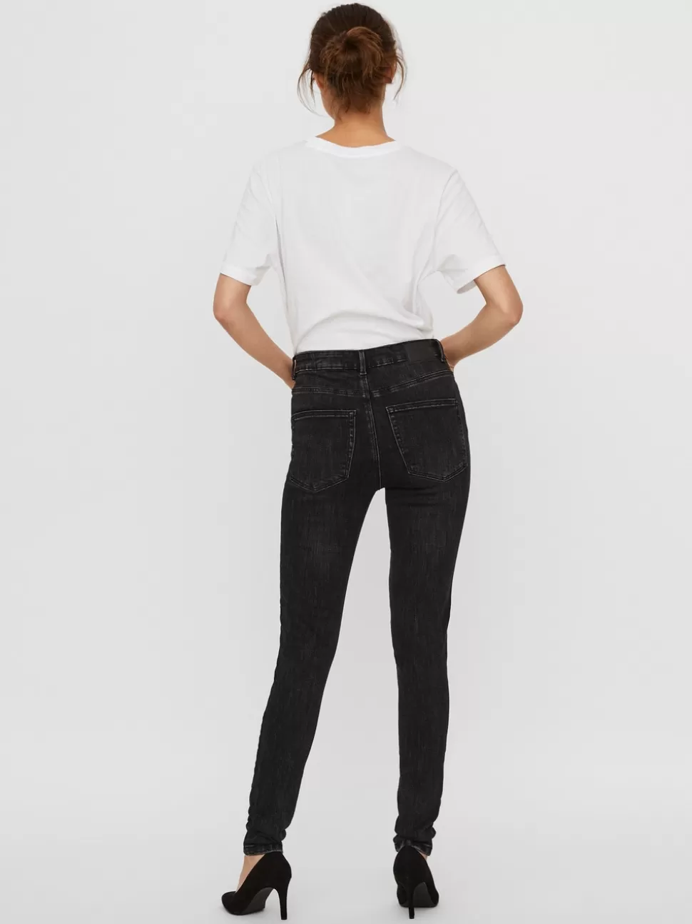 Jeans | Basics^VERO MODA VMLOA Hög Midja Skinny Fit Jeans Black