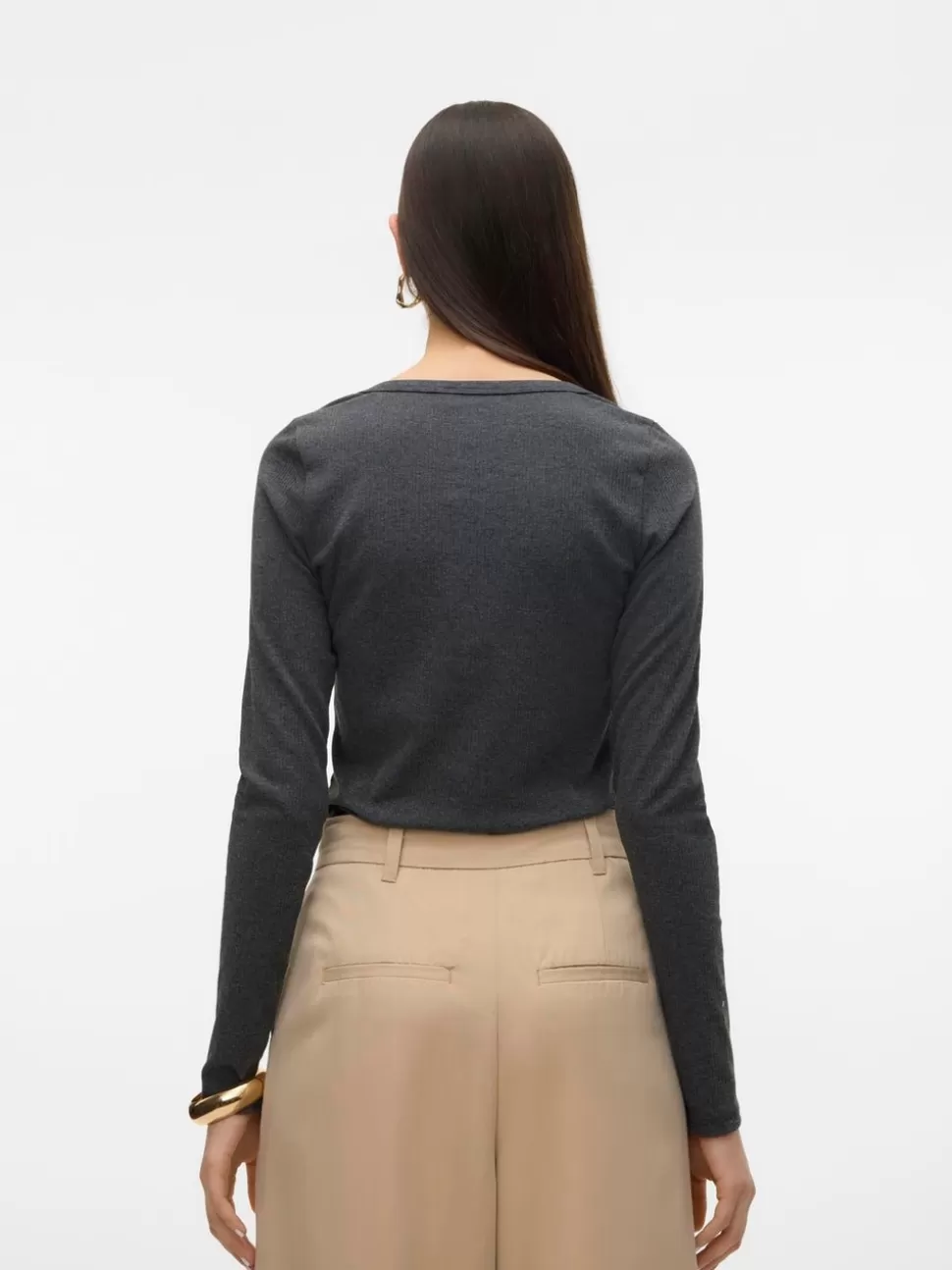 Toppar^VERO MODA VMLOA Topp Dark Grey Melange
