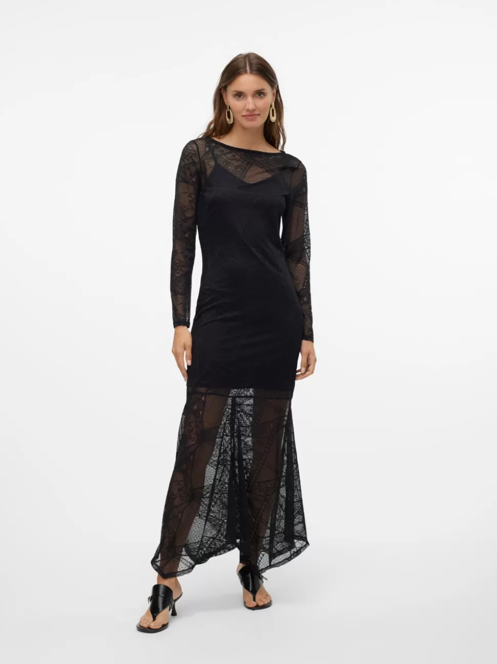 Klänningar^VERO MODA VMLOLLIE Lång Klänning Black