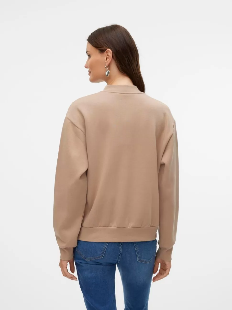 Sweatshirts | Hemmakläder^VERO MODA VMLONNIE Sweatkofta Silver Mink