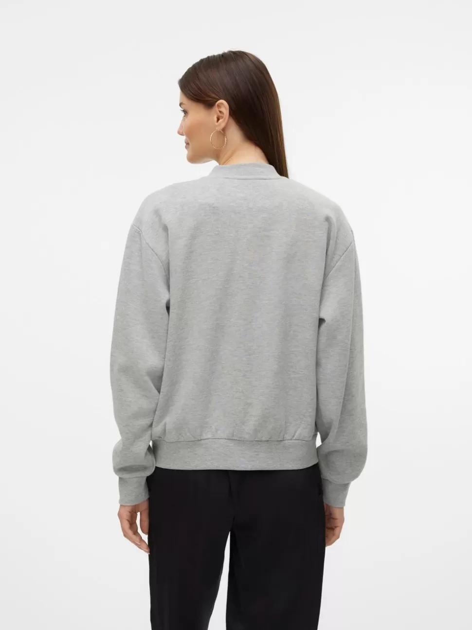 Sweatshirts | Hemmakläder^VERO MODA VMLONNIE Sweatkofta Light Grey Melange