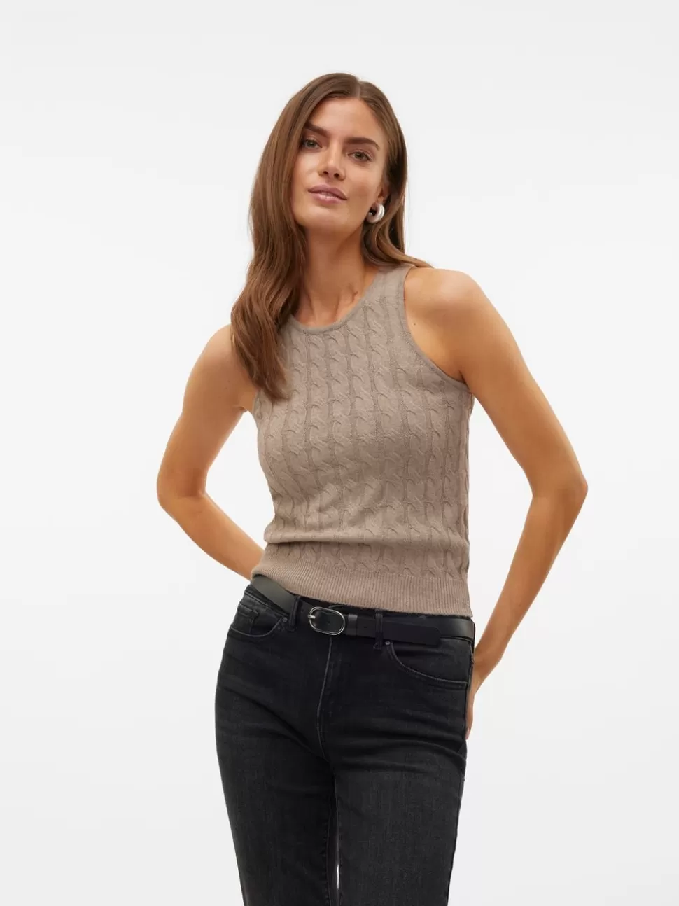 Stickat^VERO MODA VMLORELLA Pullover Portabella