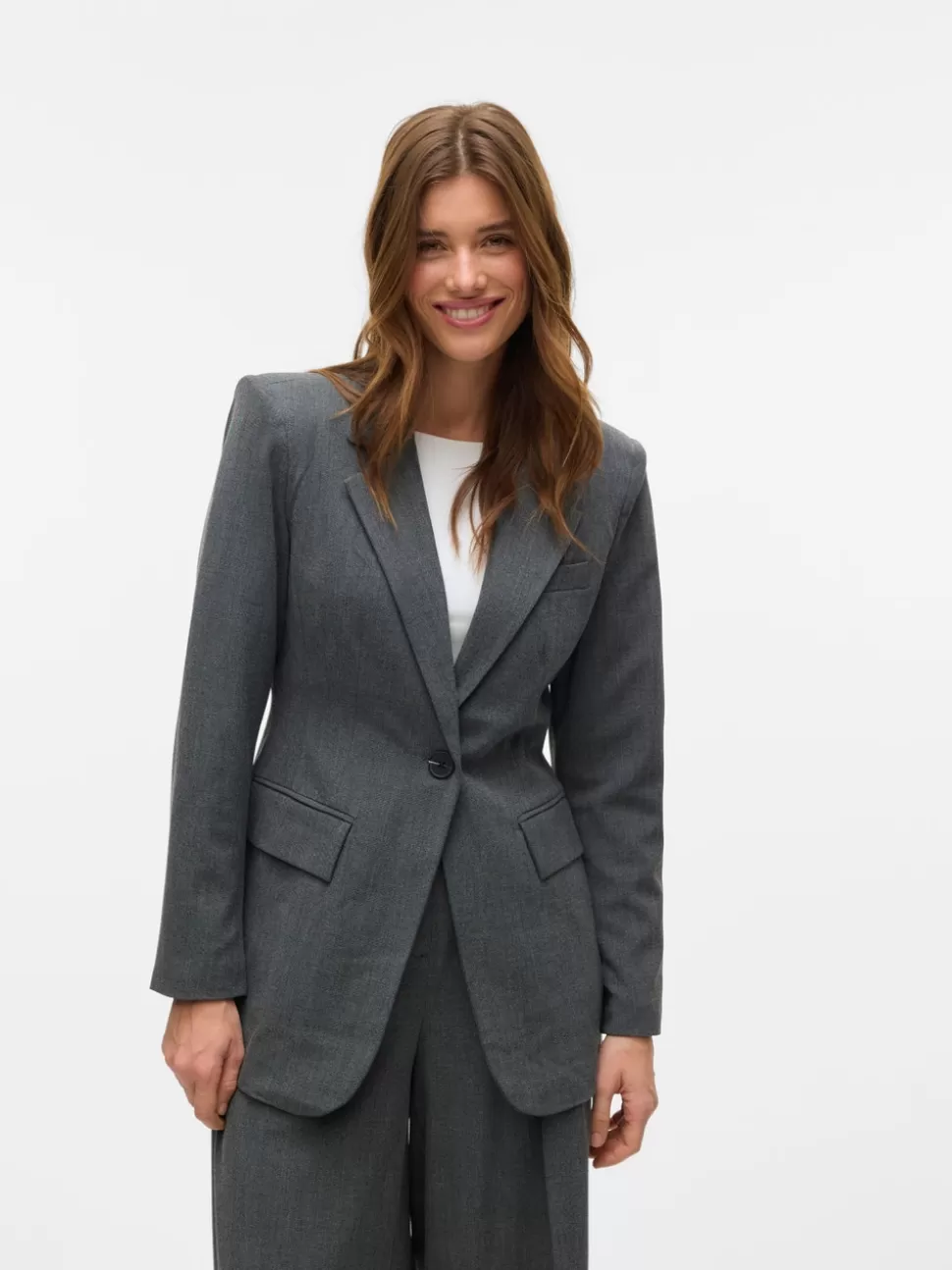 Kavajer^VERO MODA VMLOVELY Kavaj Medium Grey Melange