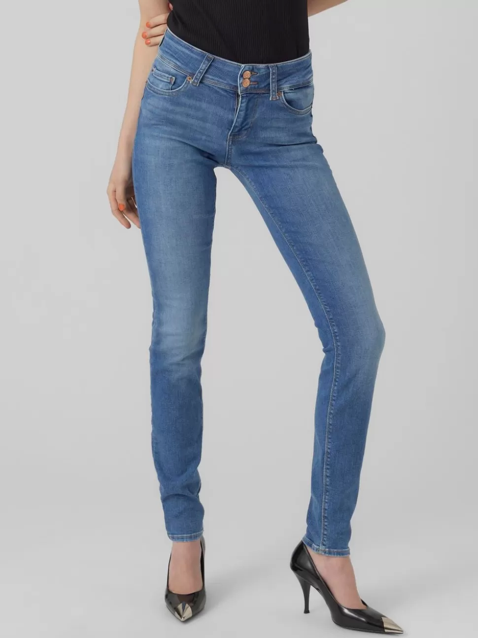 Jeans^VERO MODA VMLUISA Slim Fit Jeans Medium Blue Denim