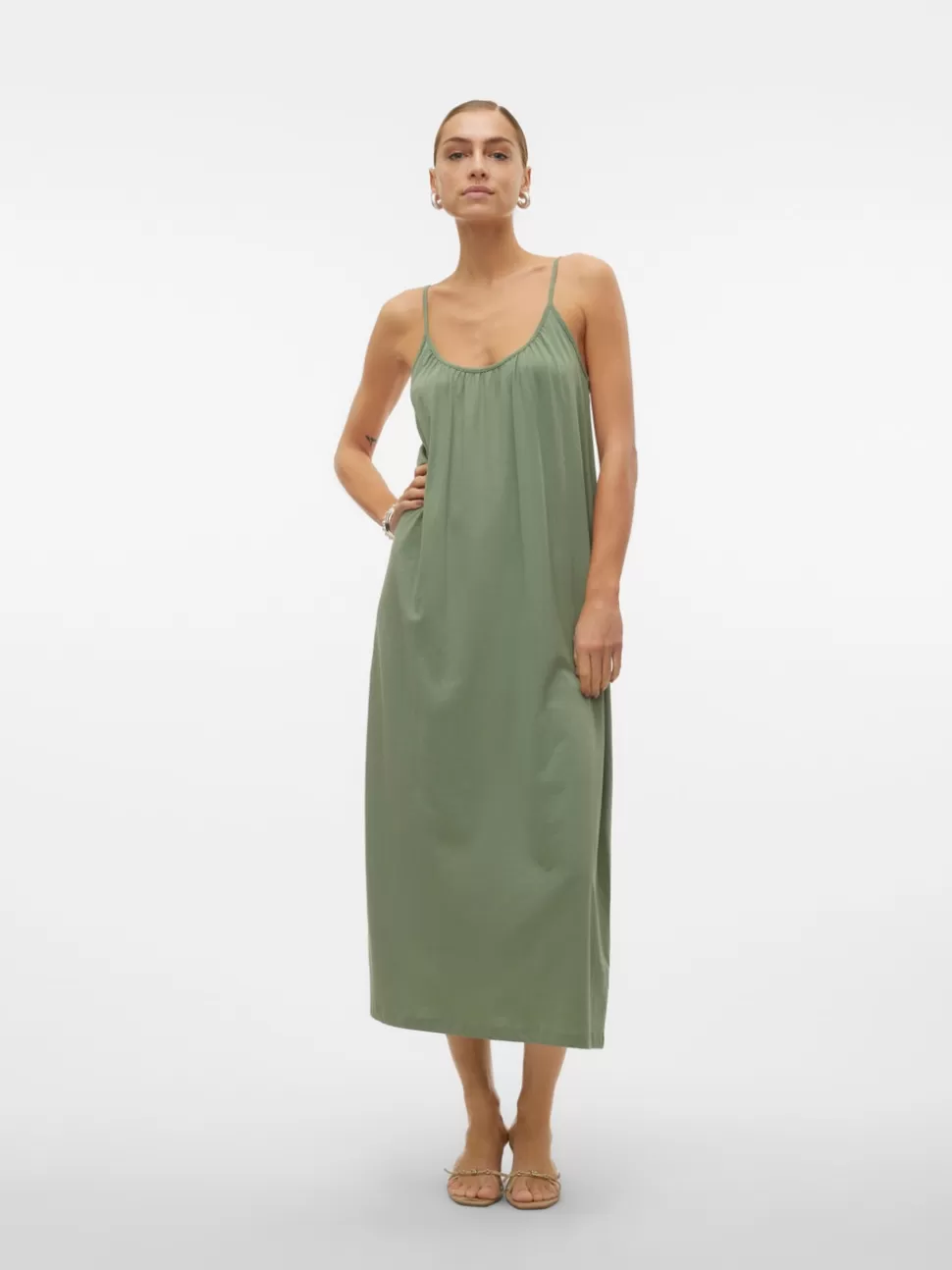 Klänningar | Basics^VERO MODA VMLUNA Lång Klänning Hedge Green