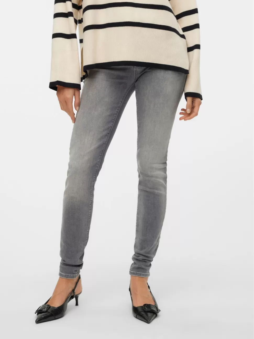Jeans | Basics^VERO MODA VMLUX Medelhög Midja Slim Fit Jeans Medium Grey Denim