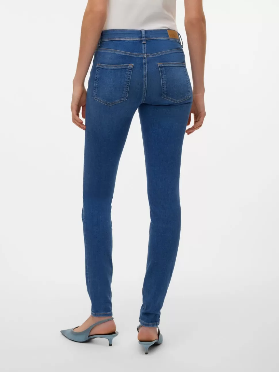 Jeans^VERO MODA VMLUX Medelhög Midja Slim Fit Jeans Medium Blue Denim