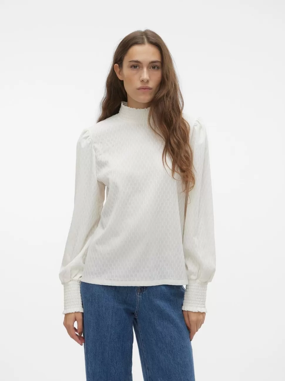 Toppar^VERO MODA VMMALOU Topp Cloud Dancer