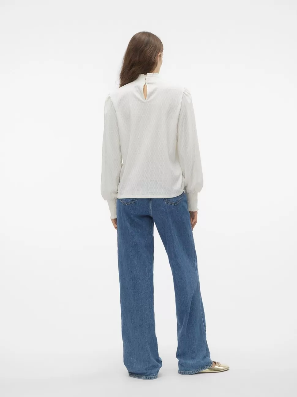 Toppar^VERO MODA VMMALOU Topp Cloud Dancer