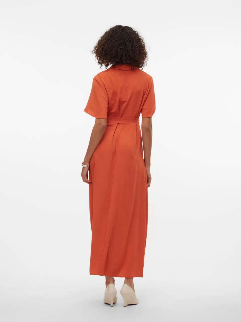 Klänningar^VERO MODA VMMANNI Lång Klänning Burnt Sienna
