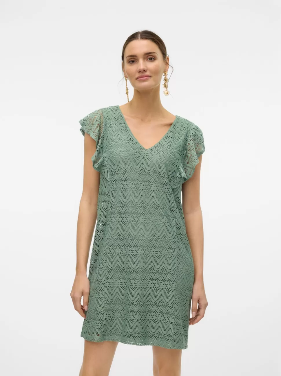 Klänningar^VERO MODA VMMAYA Kort Klänning Hedge Green