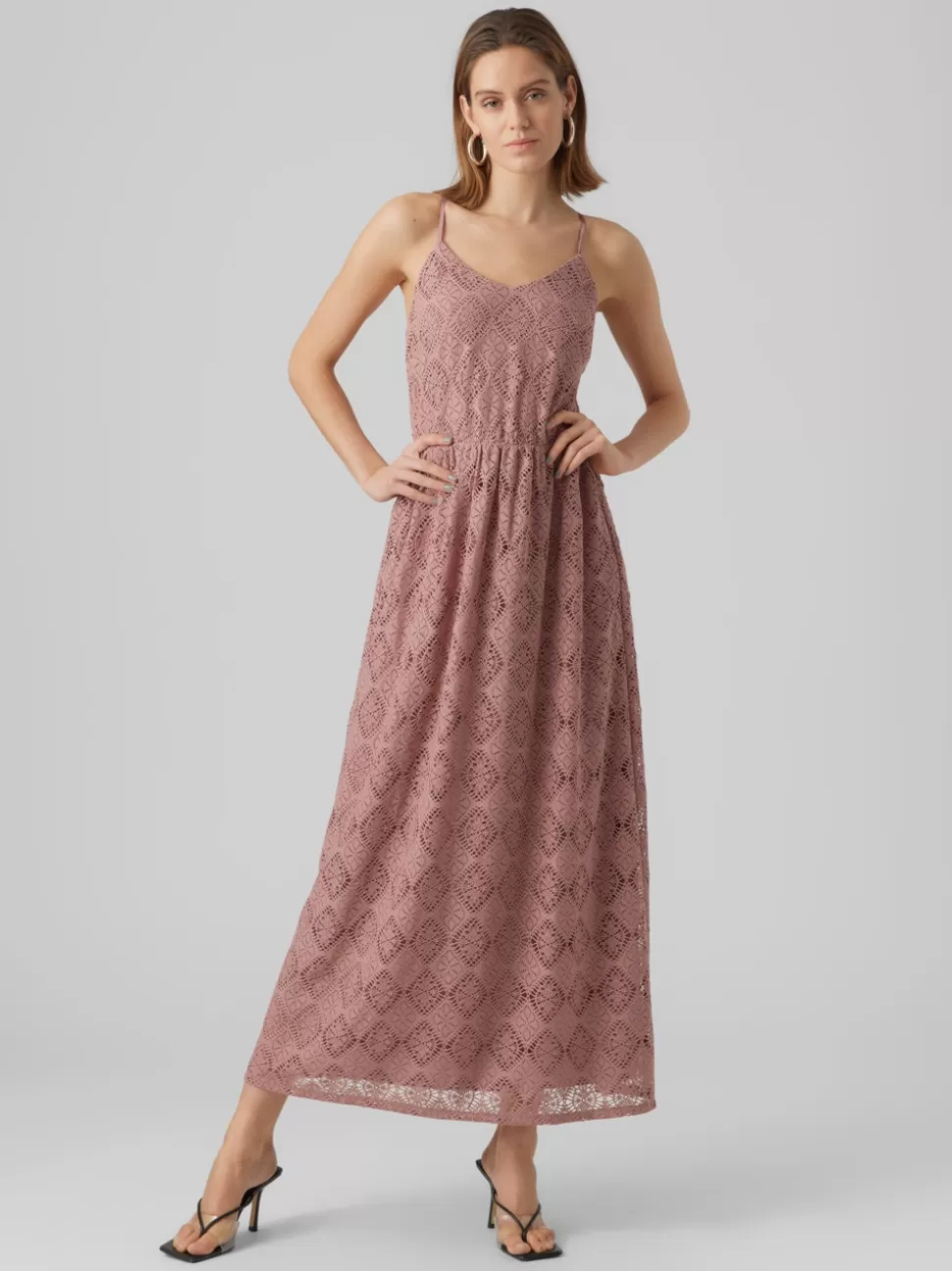 Klänningar^VERO MODA VMMAYA Lång Klänning Nostalgia Rose