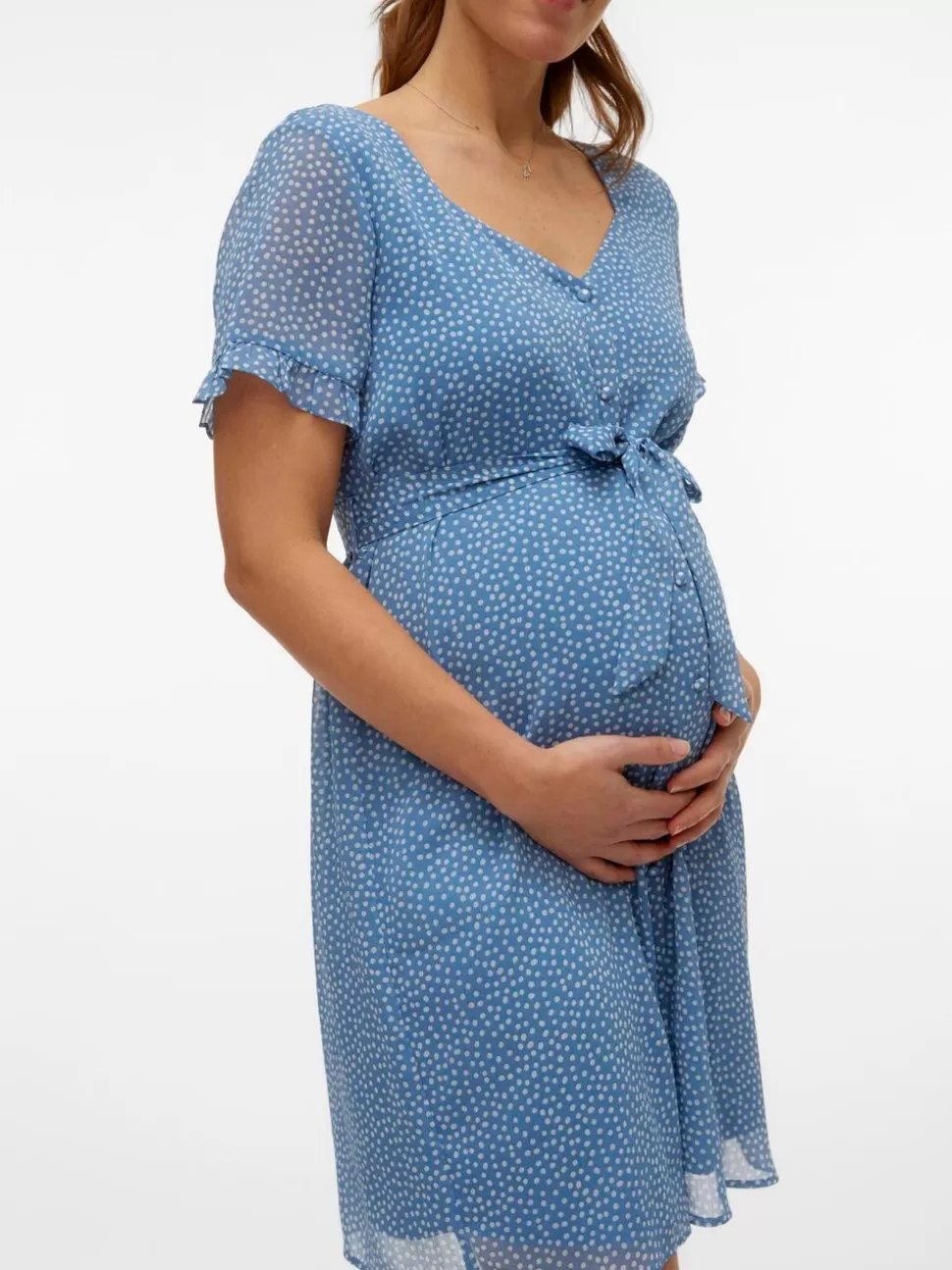 Klänningar^VERO MODA VMMCARO Gravidklänning Coronet Blue