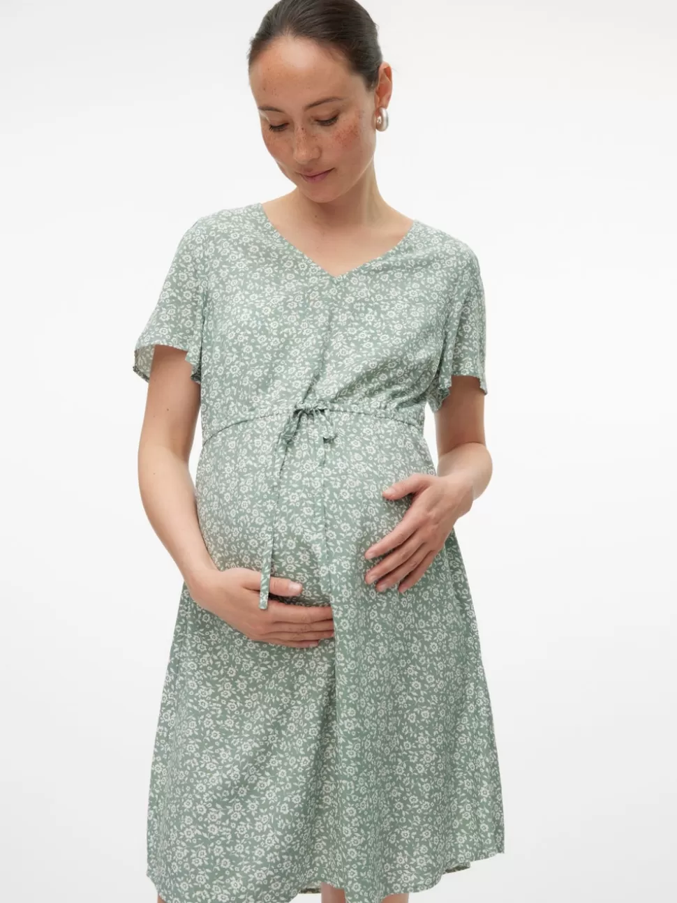 Klänningar^VERO MODA VMMEASY Gravidklänning Hedge Green