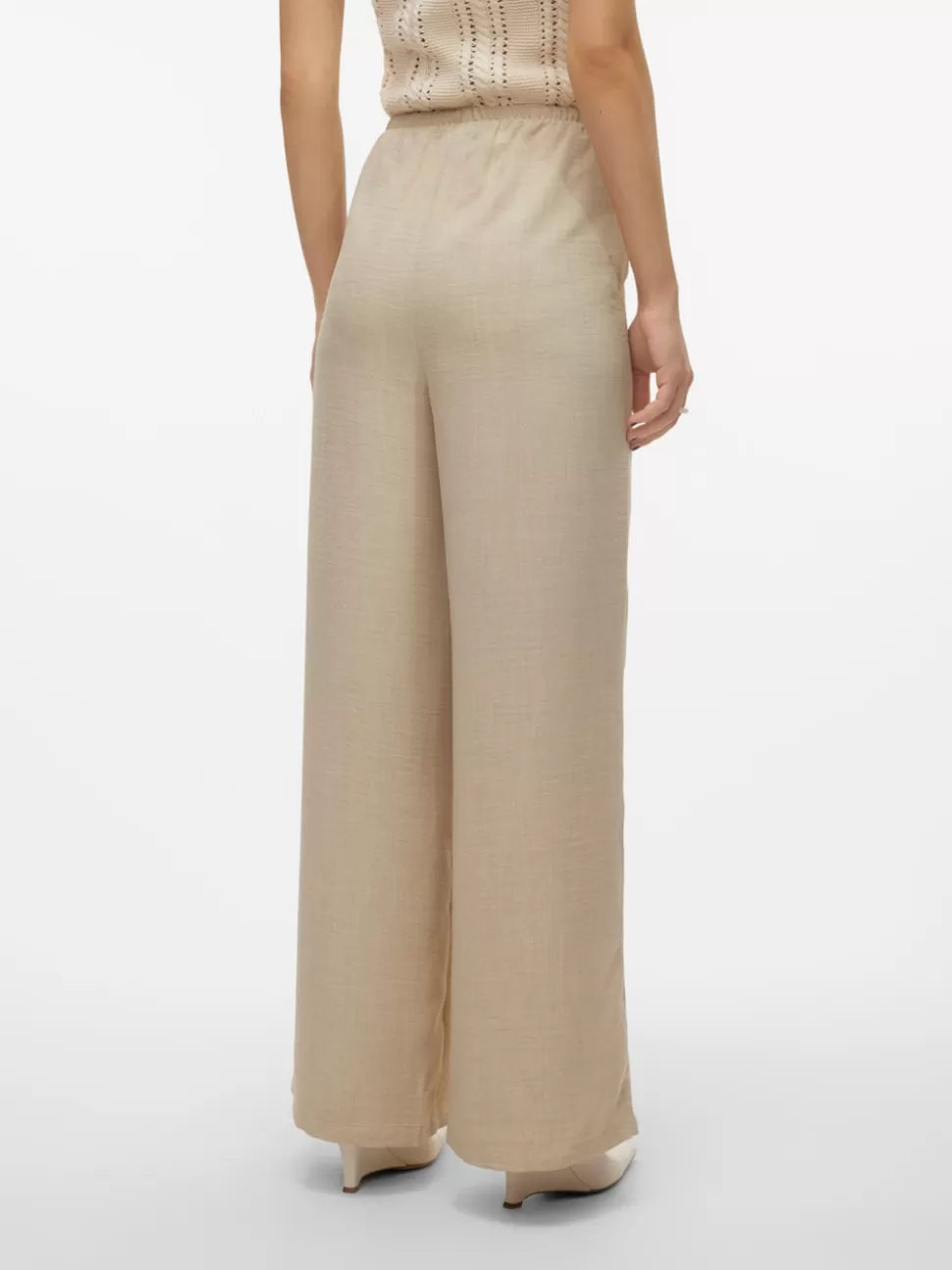 Byxor | Basics^VERO MODA VMMELANEY Hög Midja Byxor Overcast