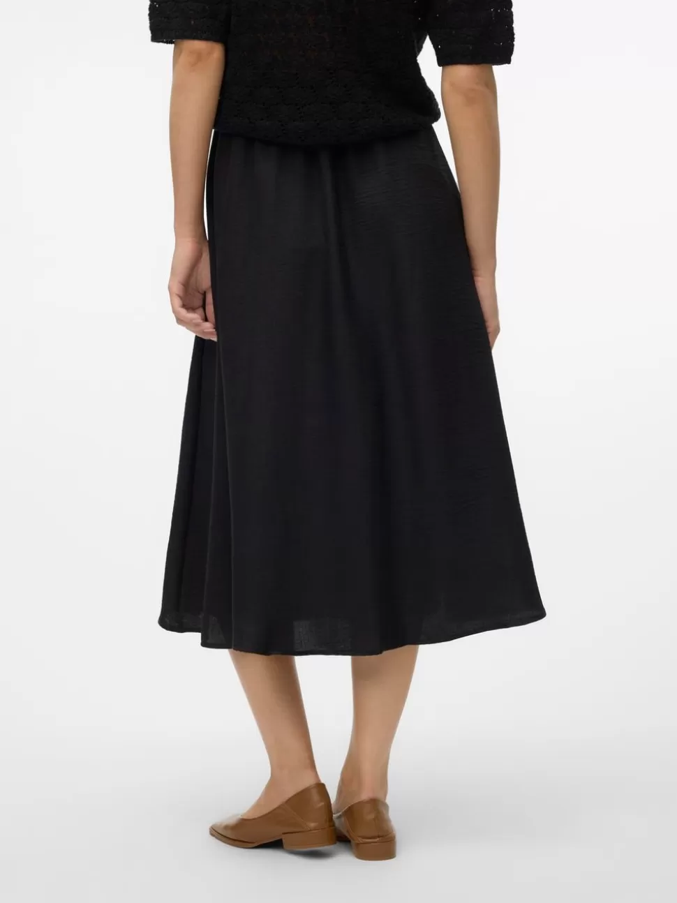 Kjolar^VERO MODA VMMELANEY Hög Midja Lång Kjol Black