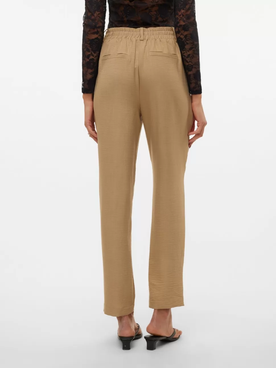 Byxor^VERO MODA VMMELONEY Byxor Silver Mink