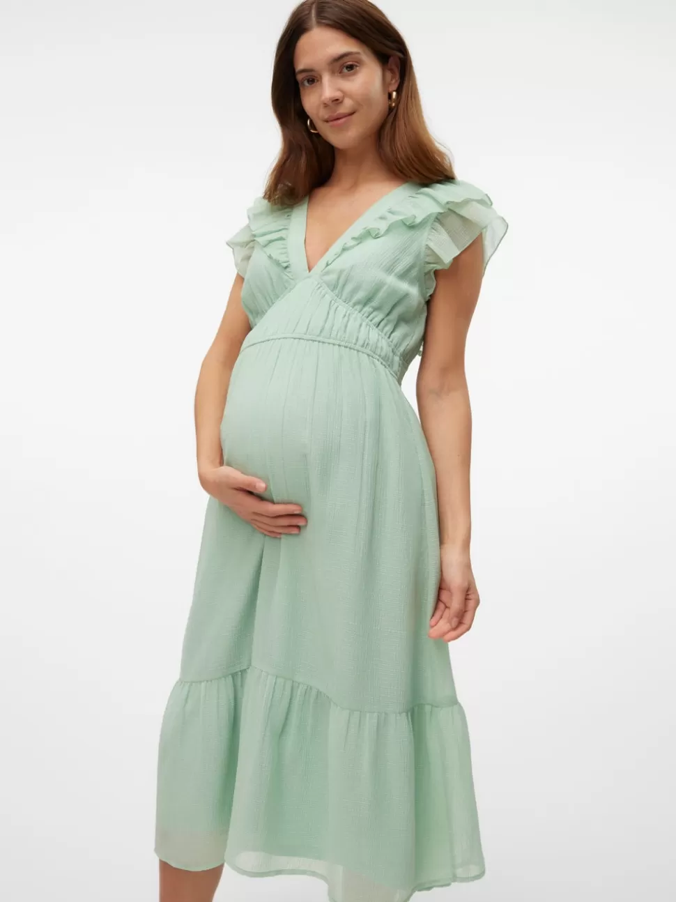 Klänningar^VERO MODA VMMEMILIE Gravidklänning Silt Green