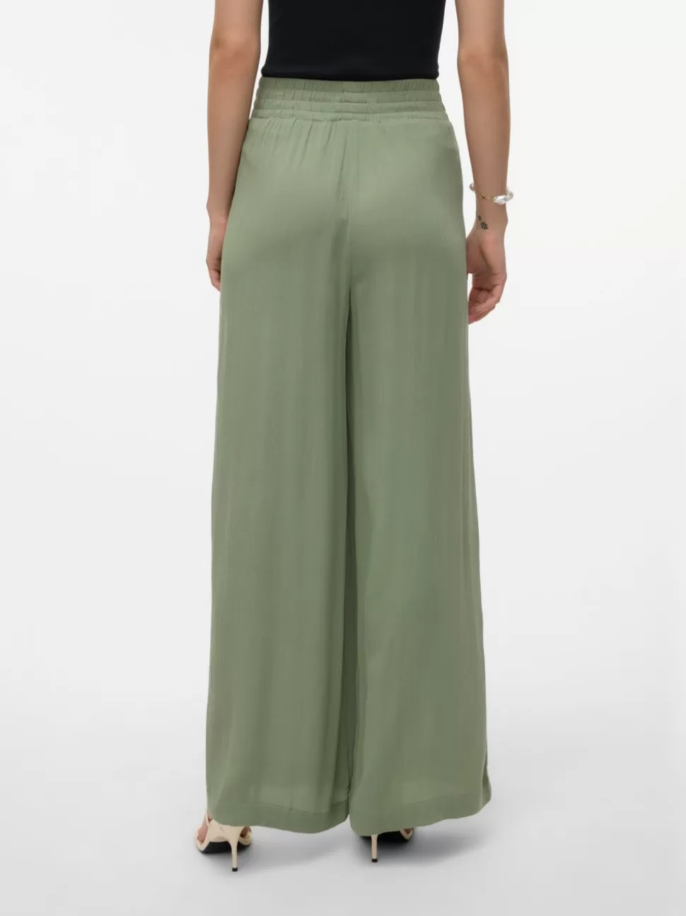 Byxor^VERO MODA VMMENNY Hög Midja Byxor Hedge Green