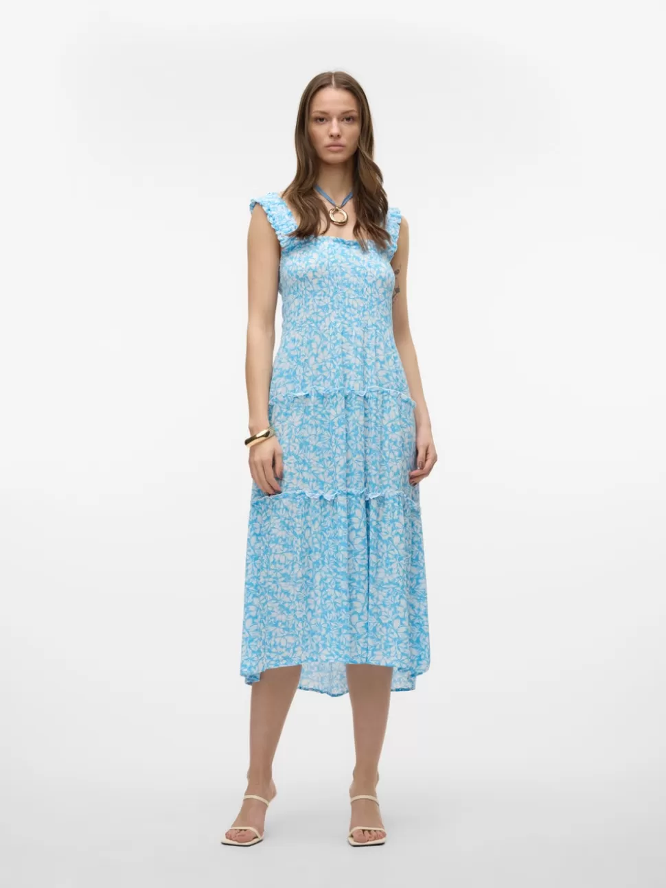 Klänningar | Basics^VERO MODA VMMENNY Lång Klänning Bonnie Blue