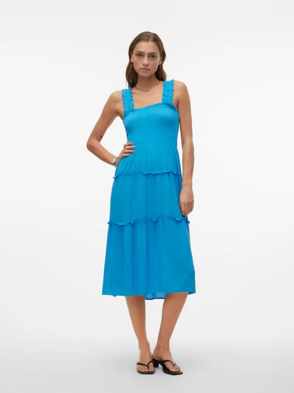 Klänningar | Basics^VERO MODA VMMENNY Lång Klänning Ibiza Blue