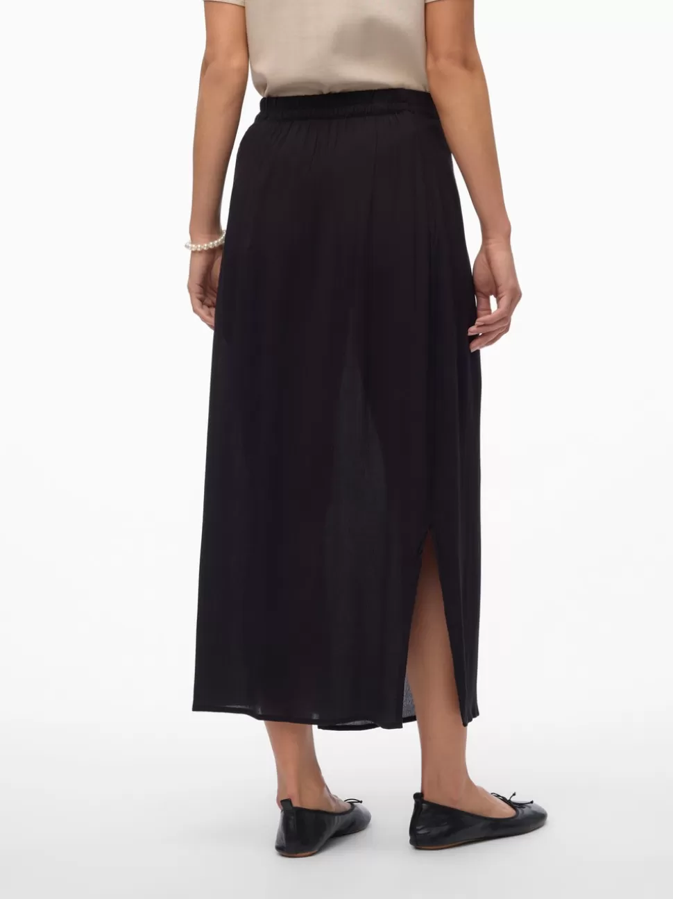 Kjolar^VERO MODA VMMENNY Medelhög Midja Lång Kjol Black