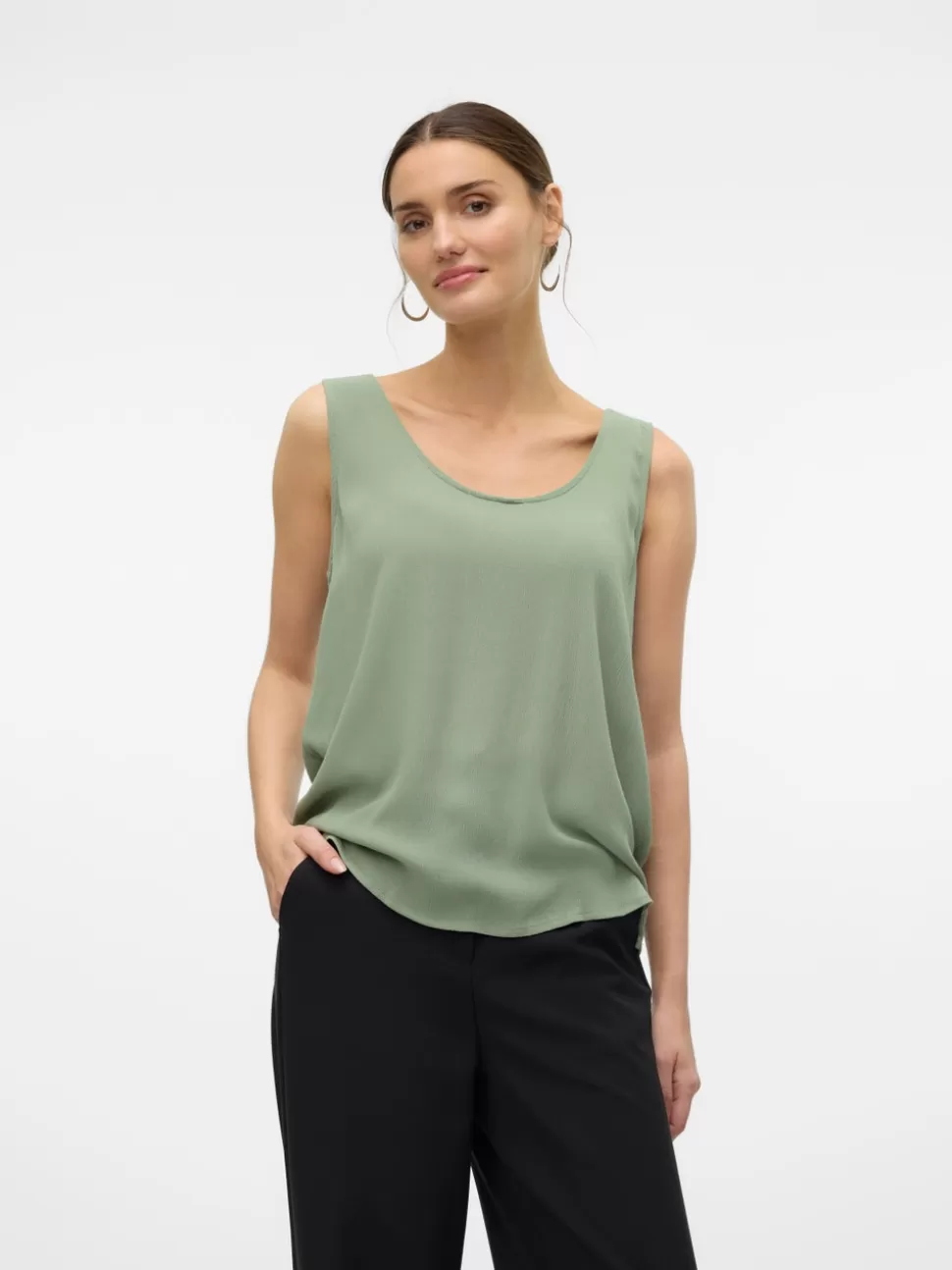 Basics^VERO MODA VMMENNY Topp Hedge Green