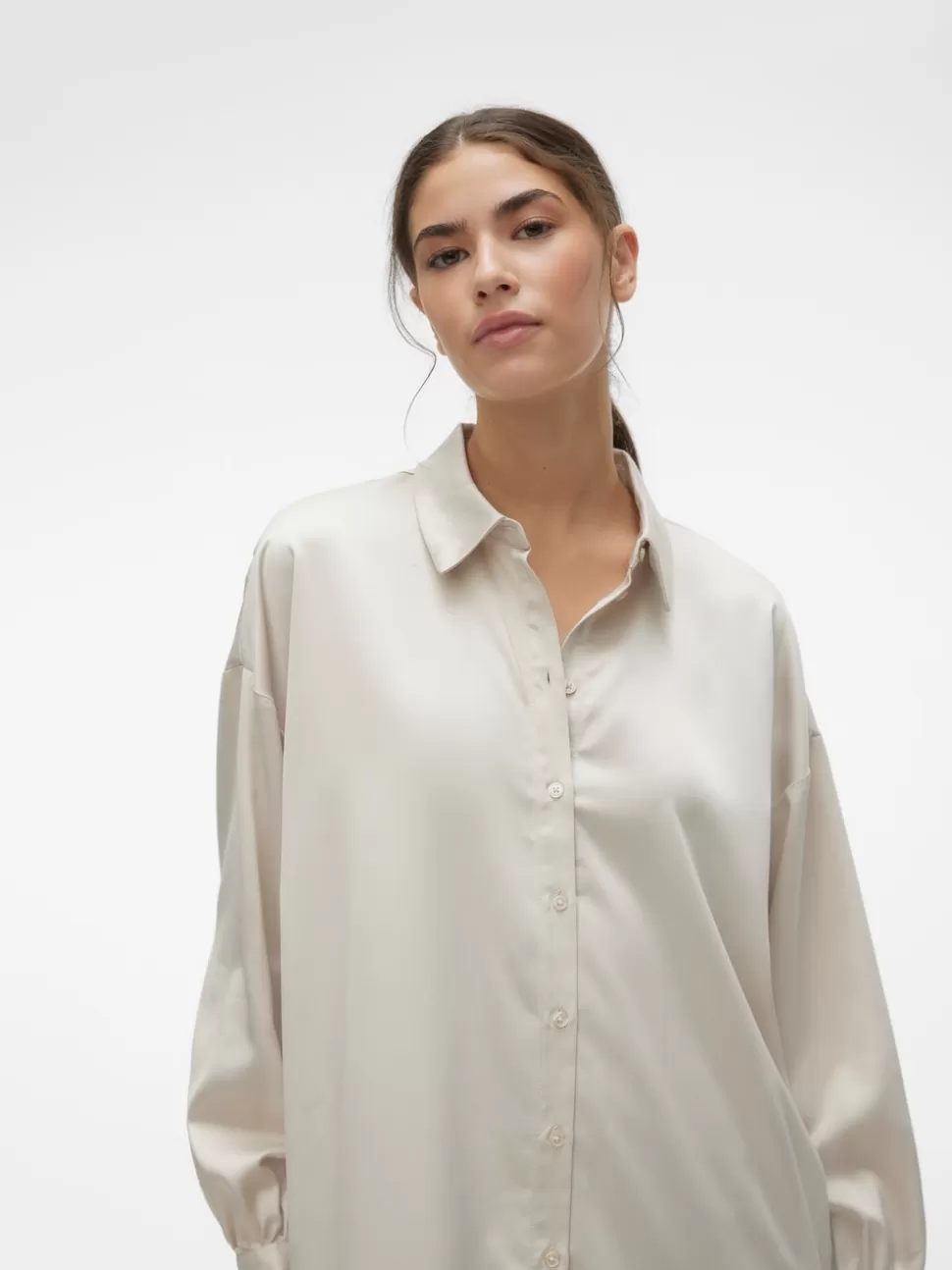 Klänningar^VERO MODA VMMERLE Kort Klänning Pumice Stone
