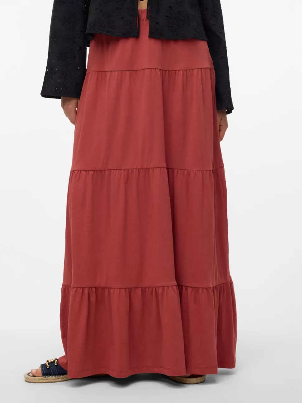 Kjolar^VERO MODA VMMIA Hög Midja Lång Kjol Marsala
